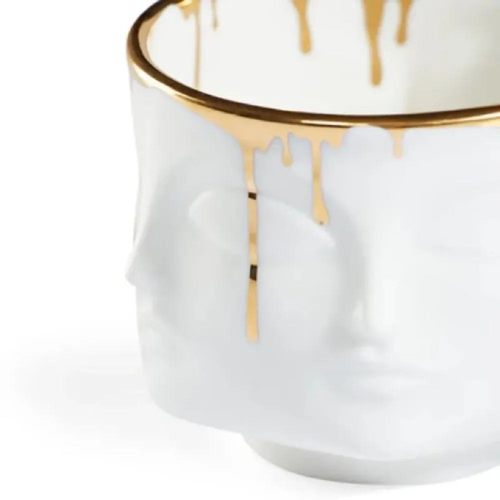 JONATHAN ADLER Dora Maar Condiment Bowl. White with Genuine Gold. Unused.